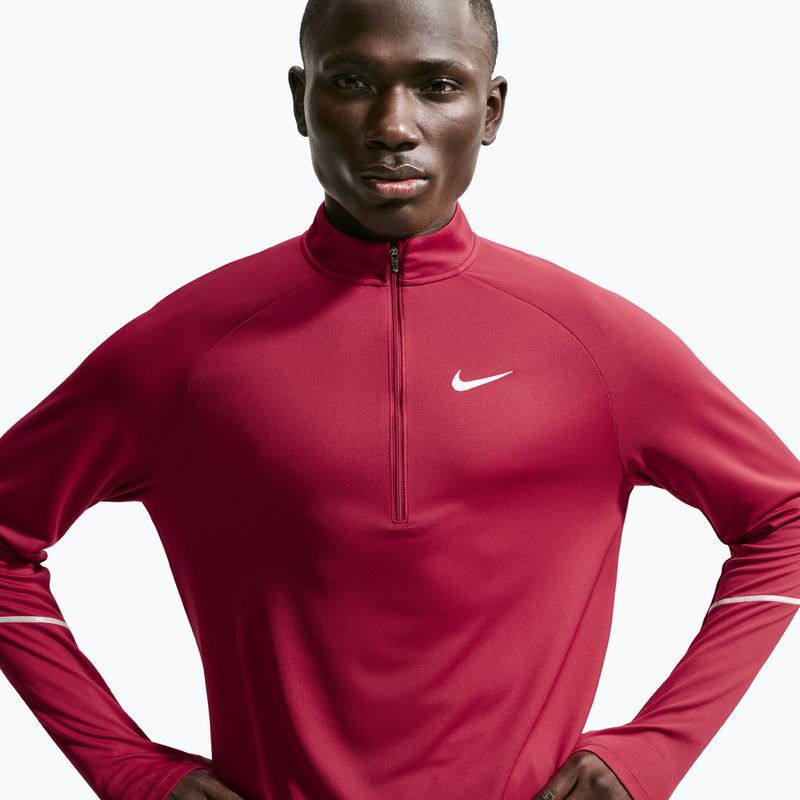 Мъжки суитшърт за бягане Nike Miler Dri-Fit UV 1/2 Zip tough red 5