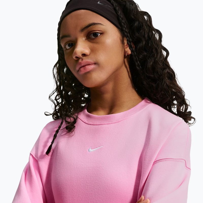 Детски суитшърт Nike Sportswear Studio pink rise/white 6