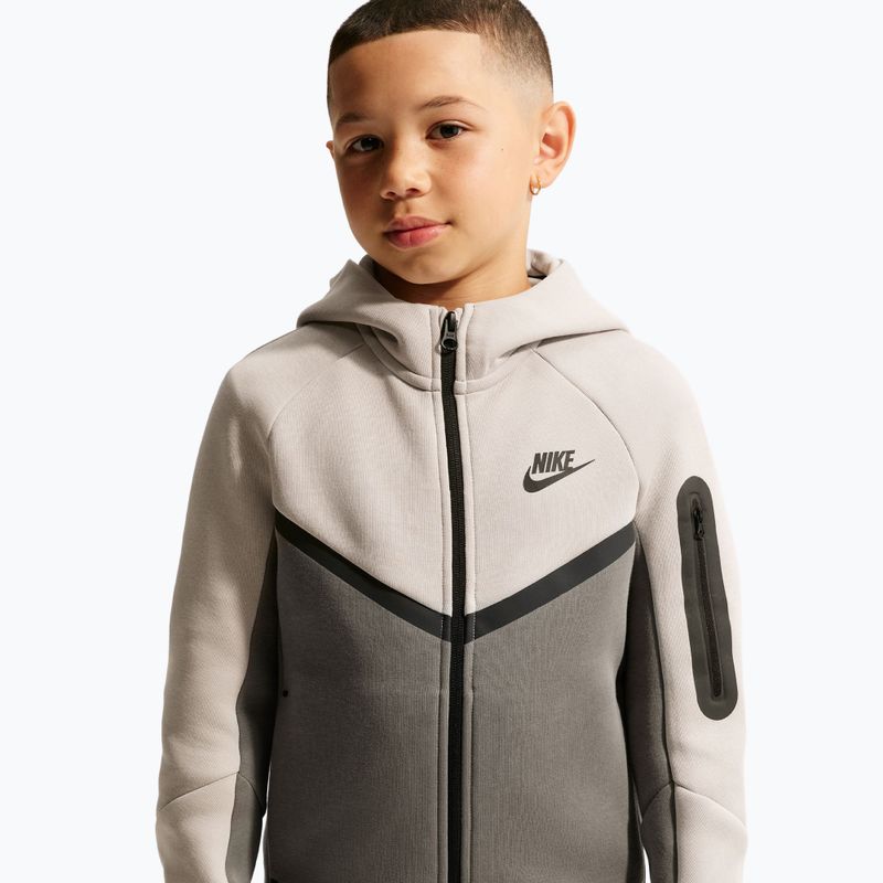 Детски суитшърт Nike Sportswear Tech Fleece moon particle/cave stone/black/black 4
