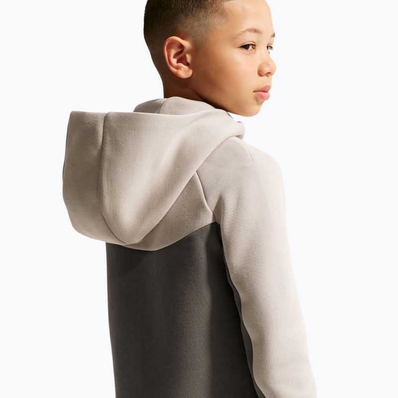 Детски суитшърт Nike Sportswear Tech Fleece moon particle/cave stone/black/black 5