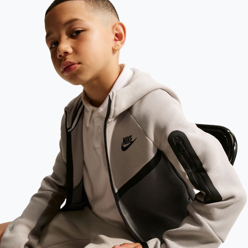 Детски суитшърт Nike Sportswear Tech Fleece moon particle/cave stone/black/black 6