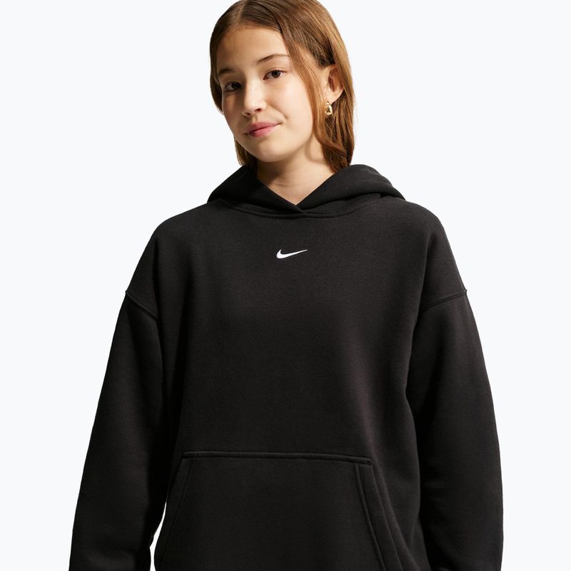 Детски суитшърт Nike Sportswear Studio Fleece black/white 5