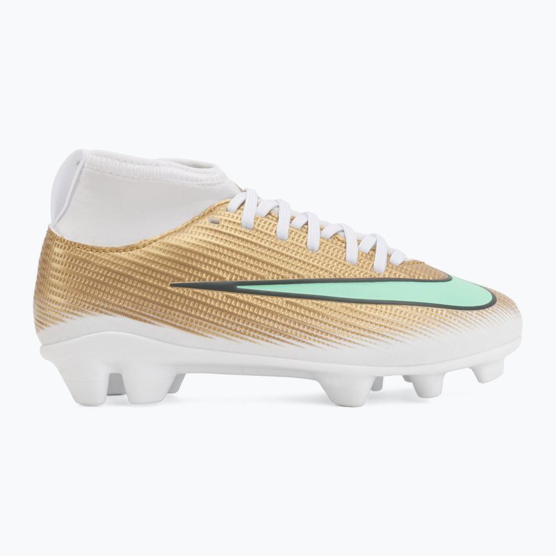 Детски футболни обувки Nike Jr. Mercurial Superfly 11 Club "Kylian Mbappé" metallic gold/green glow 2
