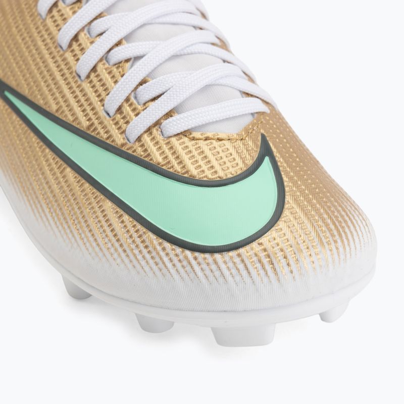 Детски футболни обувки Nike Jr. Mercurial Superfly 11 Club "Kylian Mbappé" metallic gold/green glow 7
