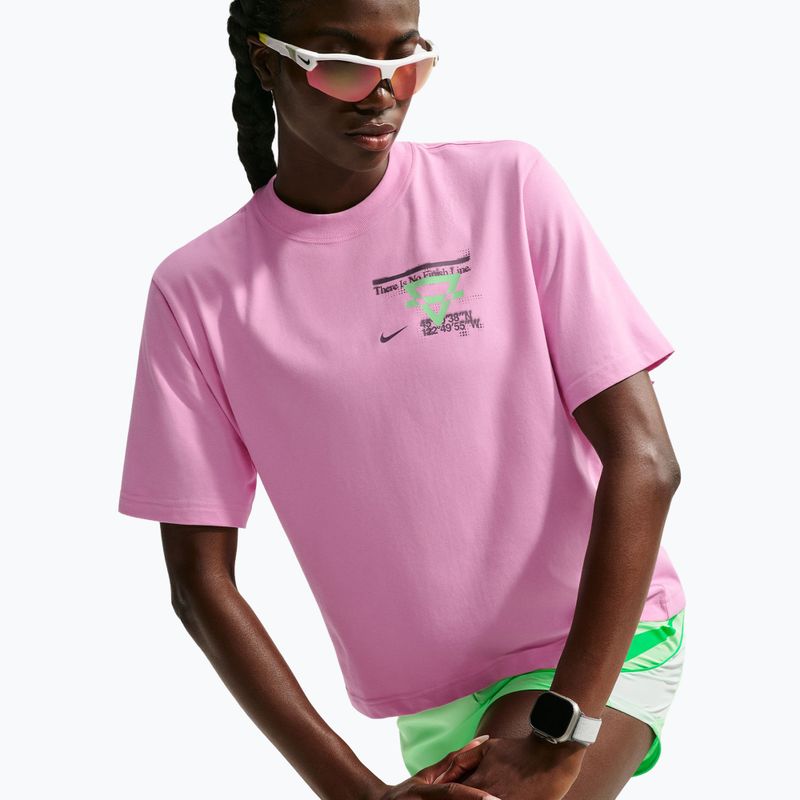 Дамска тениска за бягане Nike Swift Dri-Fit pink rise/illusion green 4