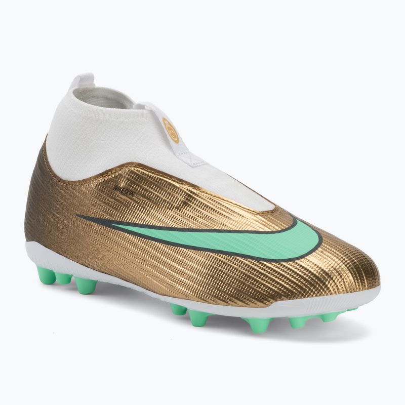 Детски футболни обувки Nike Jr. Mercurial Superfly 11 Academy "Kylian Mbappé" metallic gold/green glow