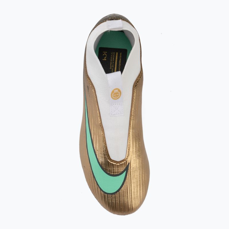 Детски футболни обувки Nike Jr. Mercurial Superfly 11 Academy "Kylian Mbappé" metallic gold/green glow 5