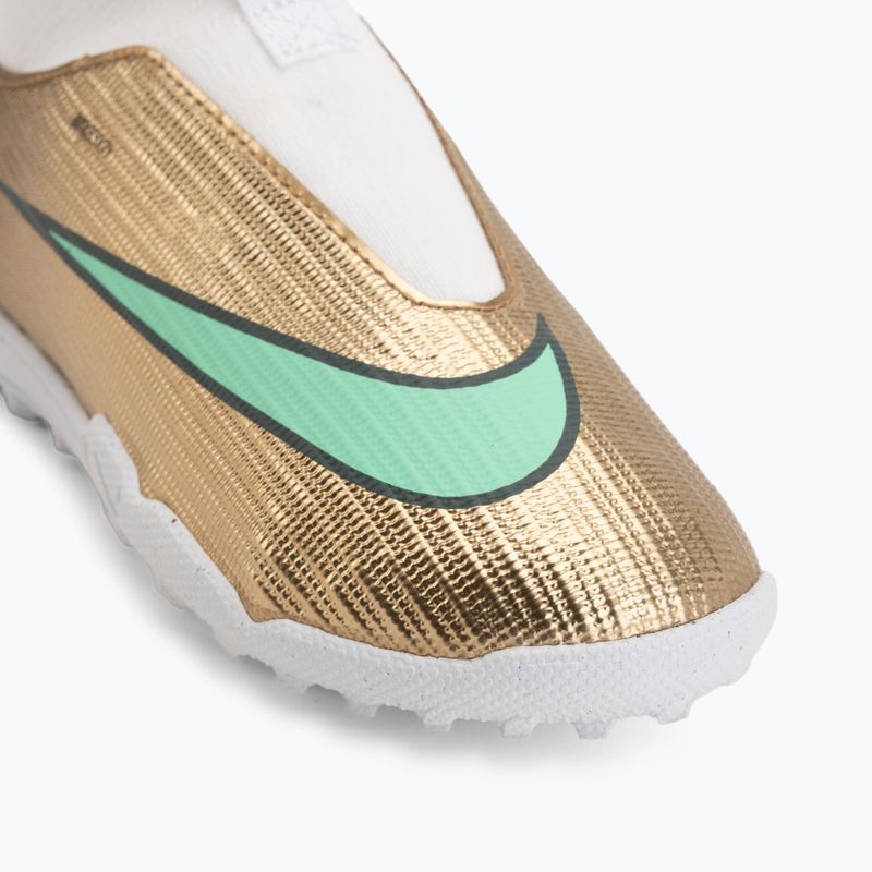 Детски футболни обувки Nike Jr. Mercurial Superfly 11 Academy "Kylian Mbappé" metallic gold/green glow 7