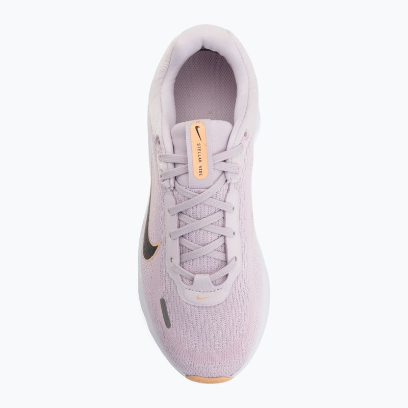 Детски обувки за бягане Nike Stellar Ride bleached lilac/pink foam/black 5