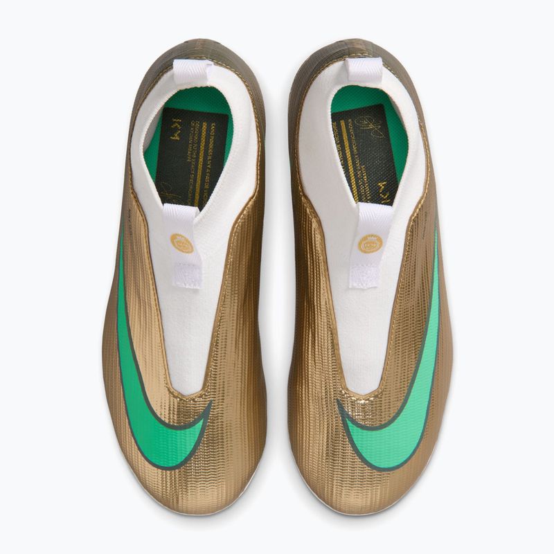 Детски футболни обувки Nike Jr. Mercurial Superfly 11 Academy "Kylian Mbappé" metallic gold/green glow 4