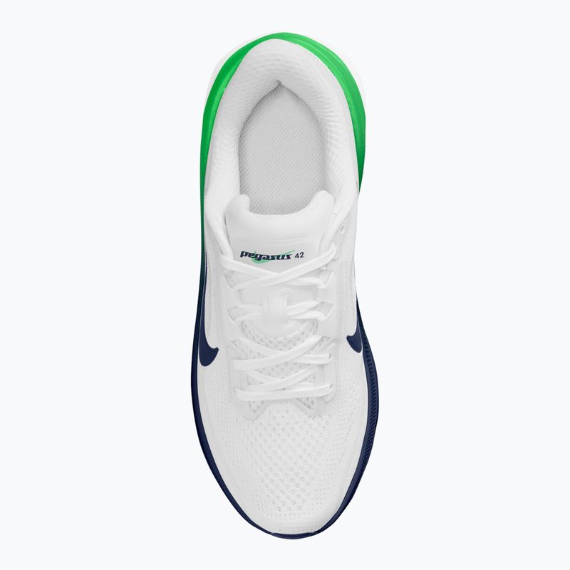 Маратонки за бягане Nike Pegasus 42 бяло/зелено искра/тъмносиньо 11