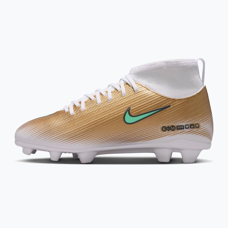 Детски футболни обувки Nike Jr. Mercurial Superfly 11 Club "Kylian Mbappé" metallic gold/green glow 2