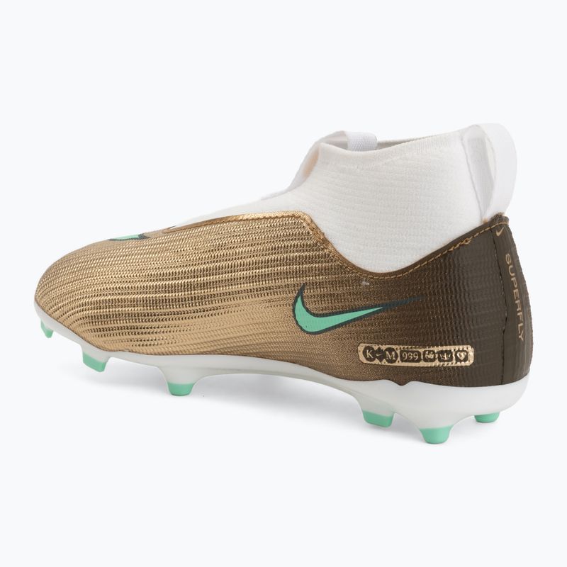 Детски футболни обувки Nike Jr. Mercurial Superfly 11 Academy "Kylian Mbappé" metallic gold/green glow 3