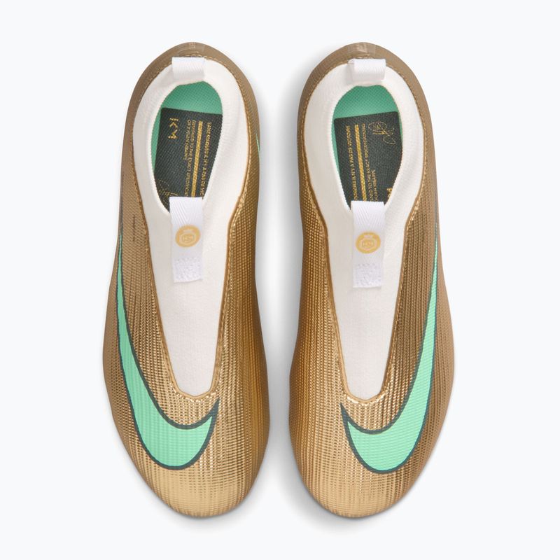 Детски футболни обувки Nike Jr. Mercurial Superfly 11 Academy "Kylian Mbappé" metallic gold/green glow 4