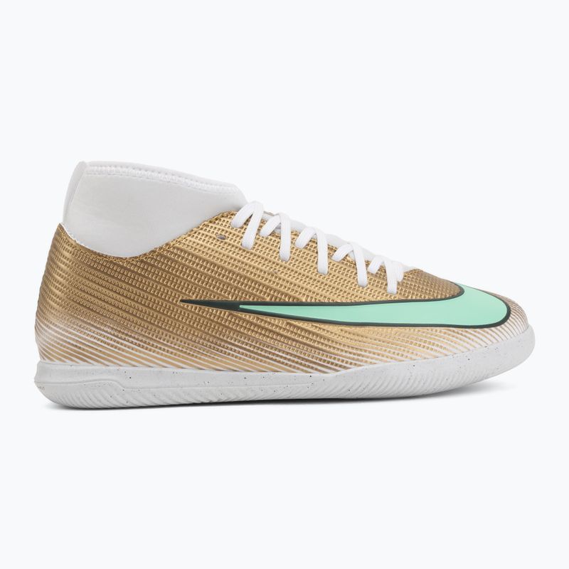 Детски футболни обувки Nike Jr. Mercurial Superfly 11 Club "Kylian Mbappé" metallic gold/green glow 2