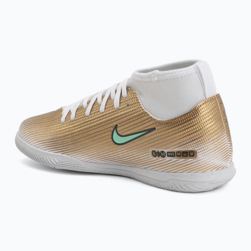 Детски футболни обувки Nike Jr. Mercurial Superfly 11 Club "Kylian Mbappé" metallic gold/green glow 3