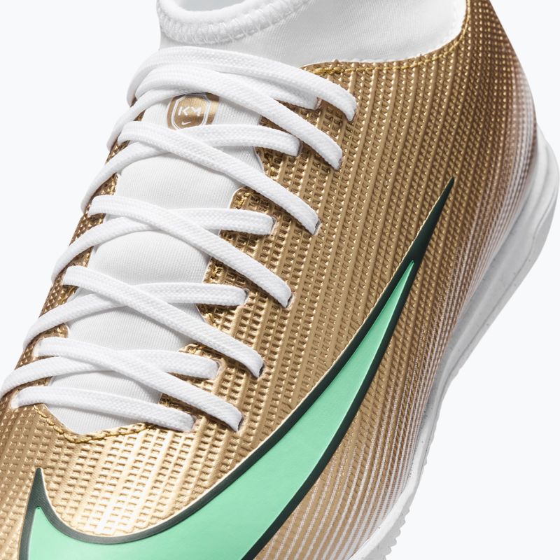 Детски футболни обувки Nike Jr. Mercurial Superfly 11 Club "Kylian Mbappé" metallic gold/green glow 5