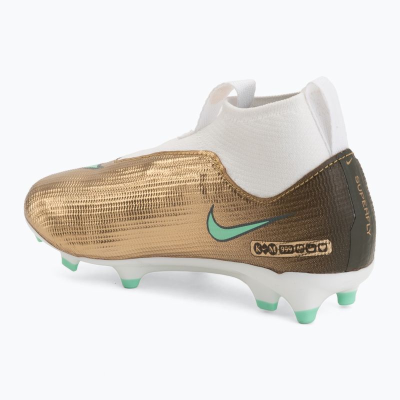 Детски футболни обувки Nike Jr. Mercurial Superfly 11 Academy "Kylian Mbappé" metallic gold/green glow 3