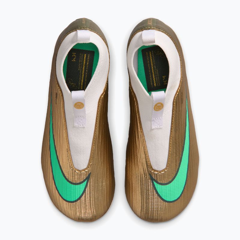 Детски футболни обувки Nike Jr. Mercurial Superfly 11 Academy "Kylian Mbappé" metallic gold/green glow 4