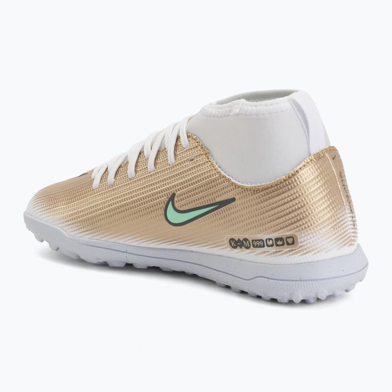 Детски футболни обувки Nike Jr. Mercurial Superfly 11 Club "Kylian Mbappé" metallic gold/green glow 3