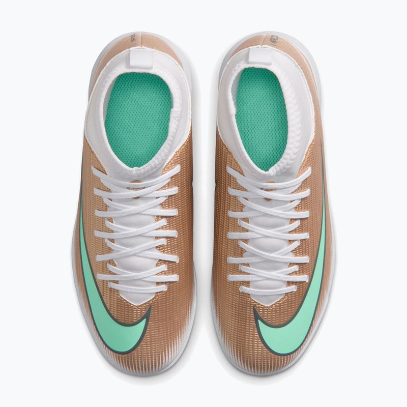 Детски футболни обувки Nike Jr. Mercurial Superfly 11 Club "Kylian Mbappé" metallic gold/green glow 4