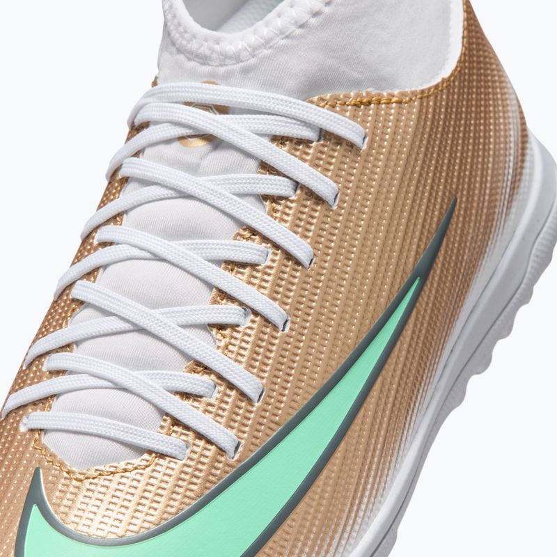 Детски футболни обувки Nike Jr. Mercurial Superfly 11 Club "Kylian Mbappé" metallic gold/green glow 5