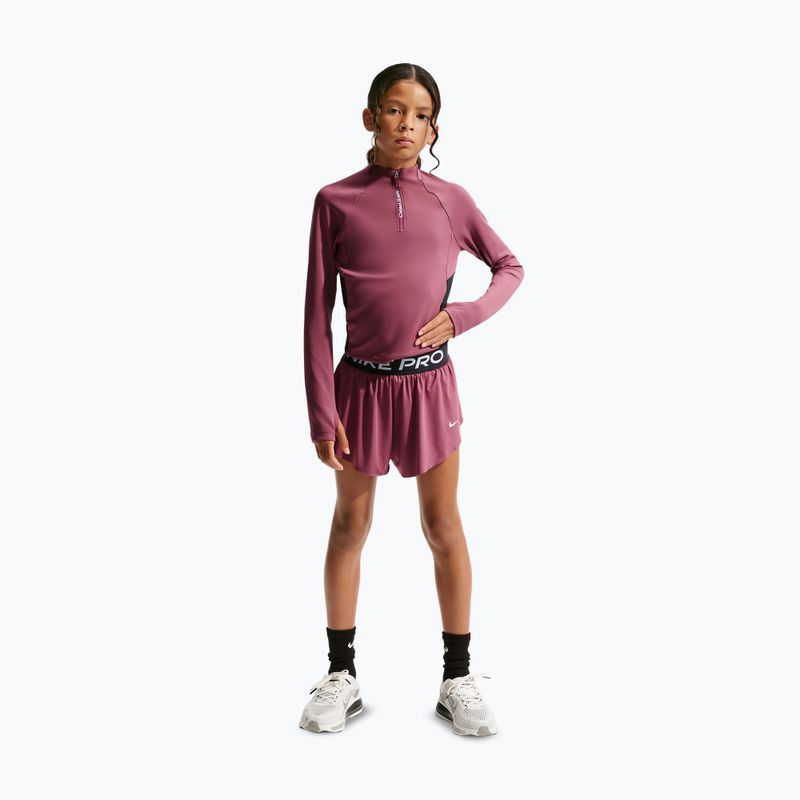 Детски къси панталони/шорти Nike Pro pink smoke/black/white 2