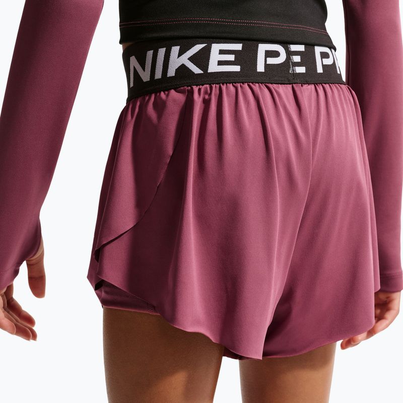 Детски къси панталони/шорти Nike Pro pink smoke/black/white 5