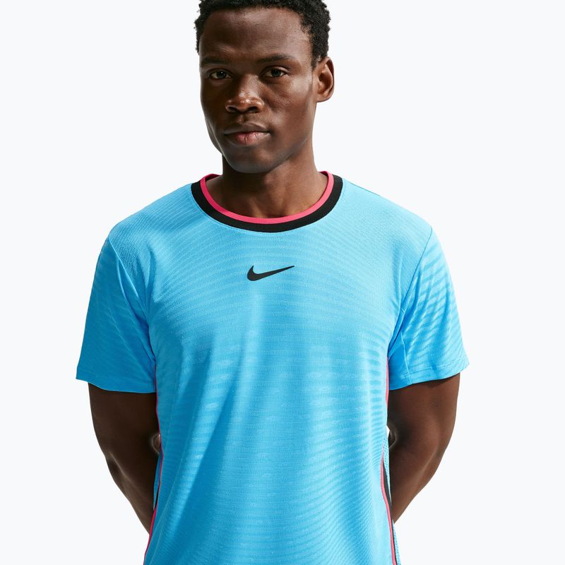 Поло тениска Nike Court Slam Aero-Fit Baltic Blue/Black 4
