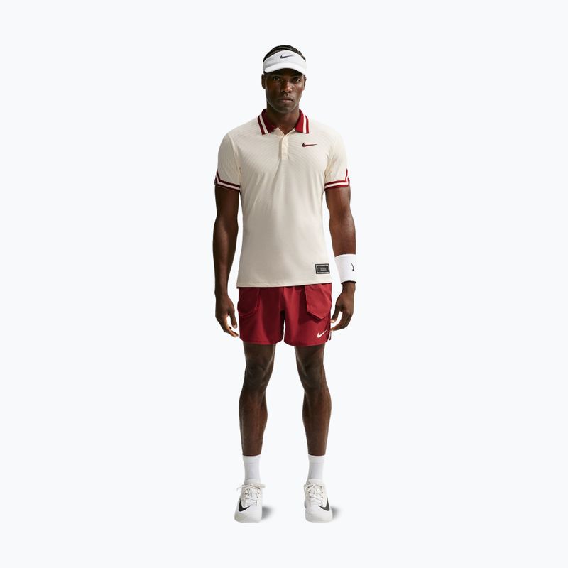 Поло тениска Nike Court Slam Aero-Fit Pale Ivory/Team Red 2