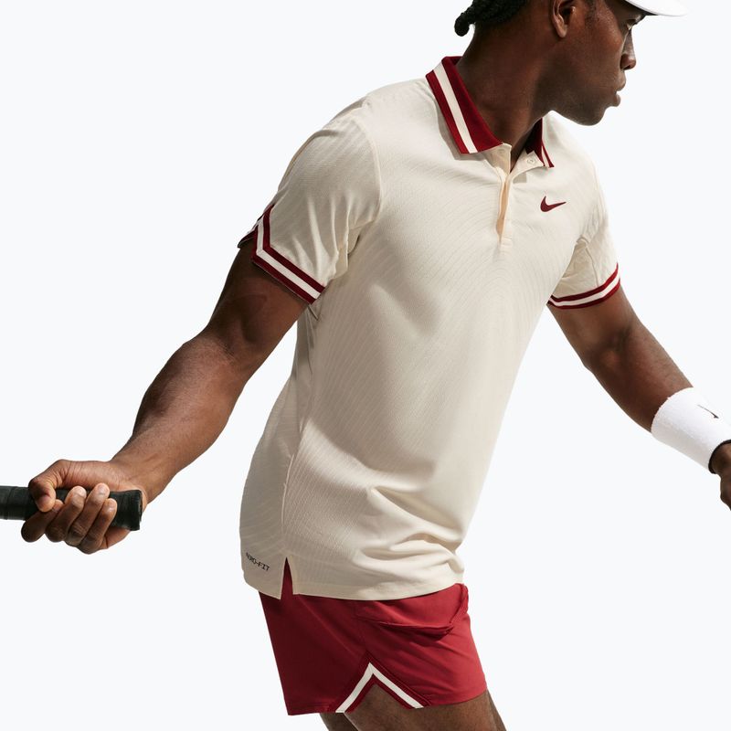 Поло тениска Nike Court Slam Aero-Fit Pale Ivory/Team Red 4