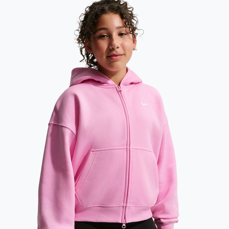 Детски суитшърт Nike Sportswear Studio Fleece pink rise/white 4