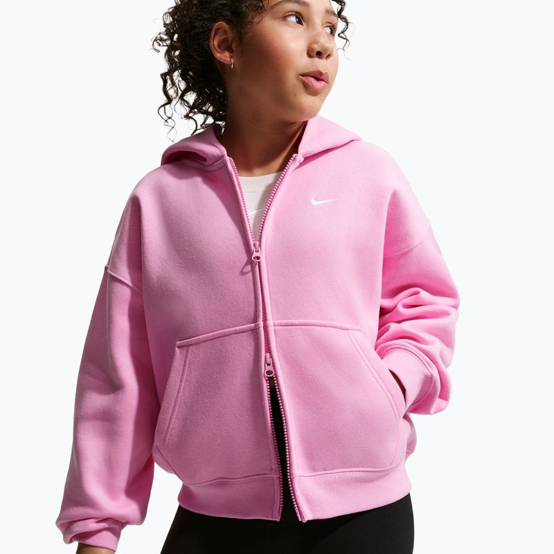 Детски суитшърт Nike Sportswear Studio Fleece pink rise/white 5
