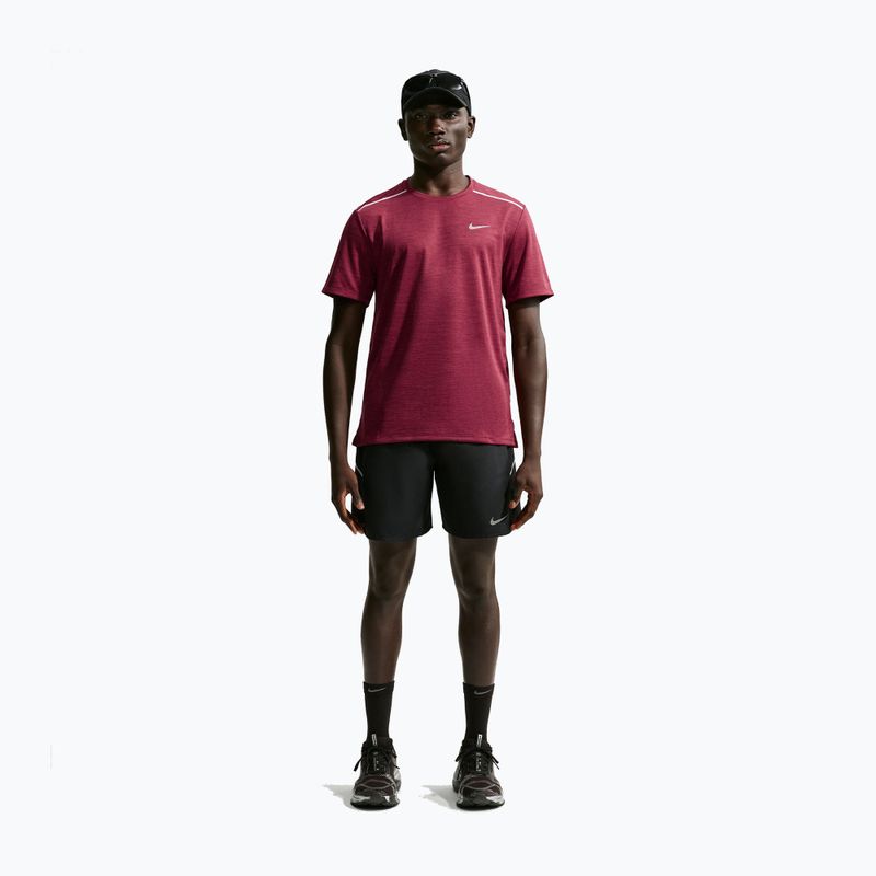 Мъжка тениска за бягане Nike Miler Dri-Fit UV tough red/mystic dates 2