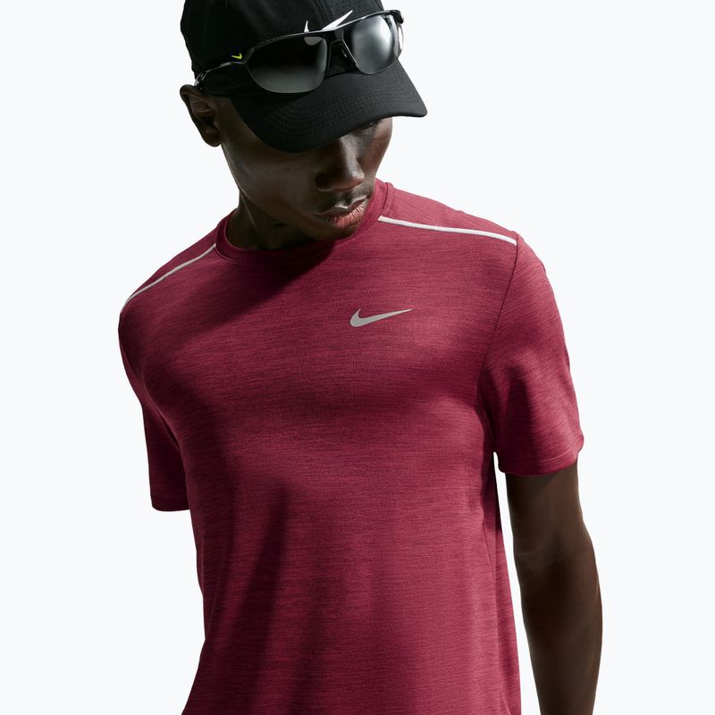 Мъжка тениска за бягане Nike Miler Dri-Fit UV tough red/mystic dates 5