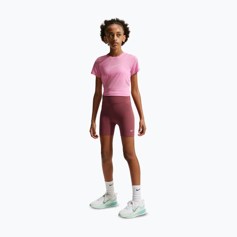 Детски къси панталони/шорти Nike One pink smoke/white 2