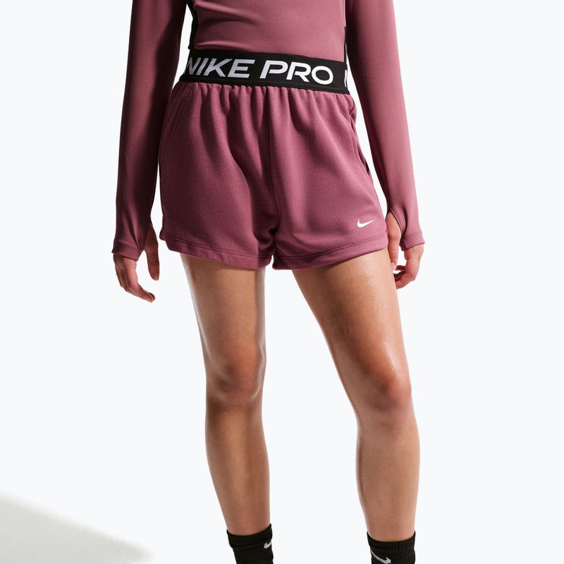 Детски къси панталони/шорти Nike Pro Fleece pink smoke/pink smoke/black/white 4