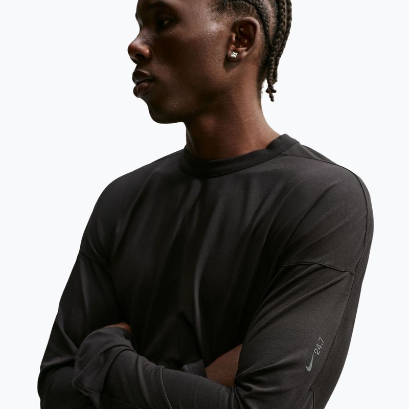 Мъжка блуза с дълъг ръкав  Nike 24.7 ImpossiblySoft Light black/black/dark smoke grey 4