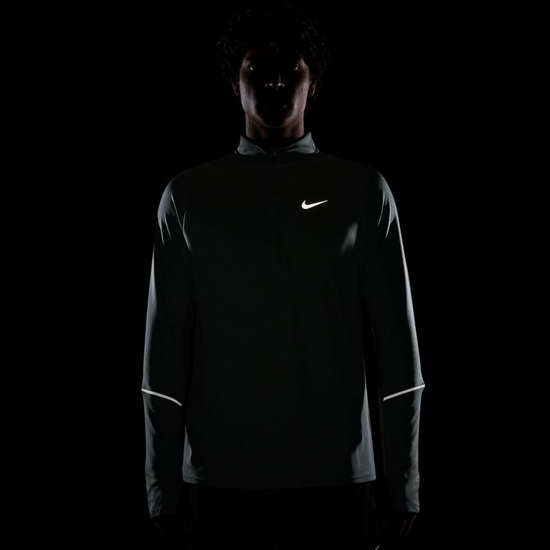 Мъжки суитшърт за бягане Nike Miler Dri-Fit UV 1/2 Zip camo green 4