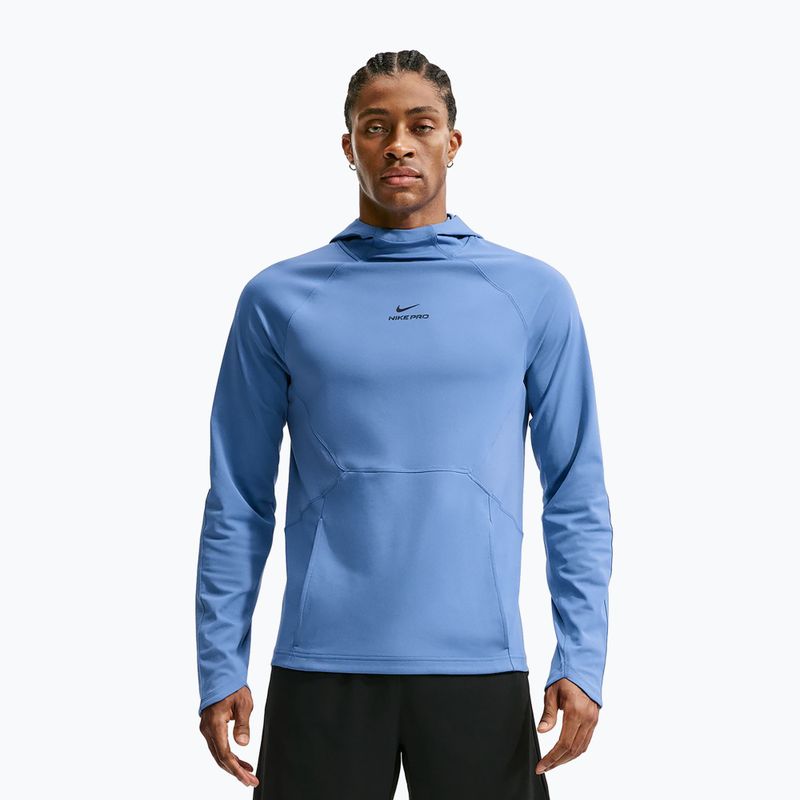 Мъжки суитшърт за тренировка Nike Pro Indigo Storm/Black