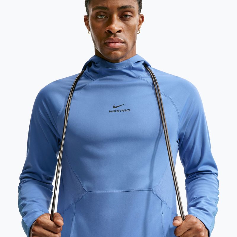 Мъжки суитшърт за тренировка Nike Pro Indigo Storm/Black 4
