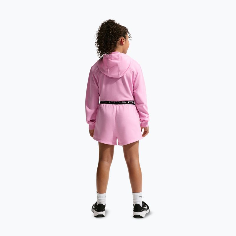 Детски къси панталони/шорти Nike Pro Fleece pink rise/pink rise/black/white 3