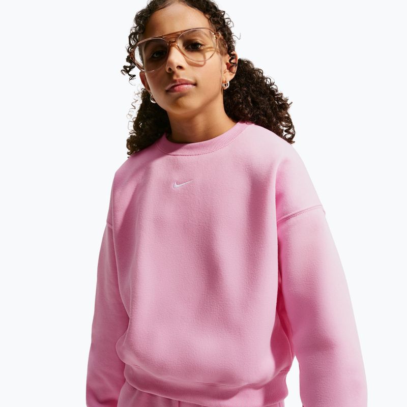 Детски суитшърт Nike Sportswear Studio pink rise/white 4