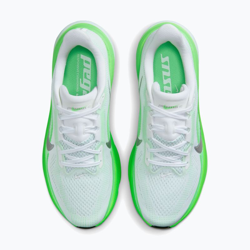 Дамски обувки за бягане Nike Pegasus 42 white/green strike/metallic silver 5