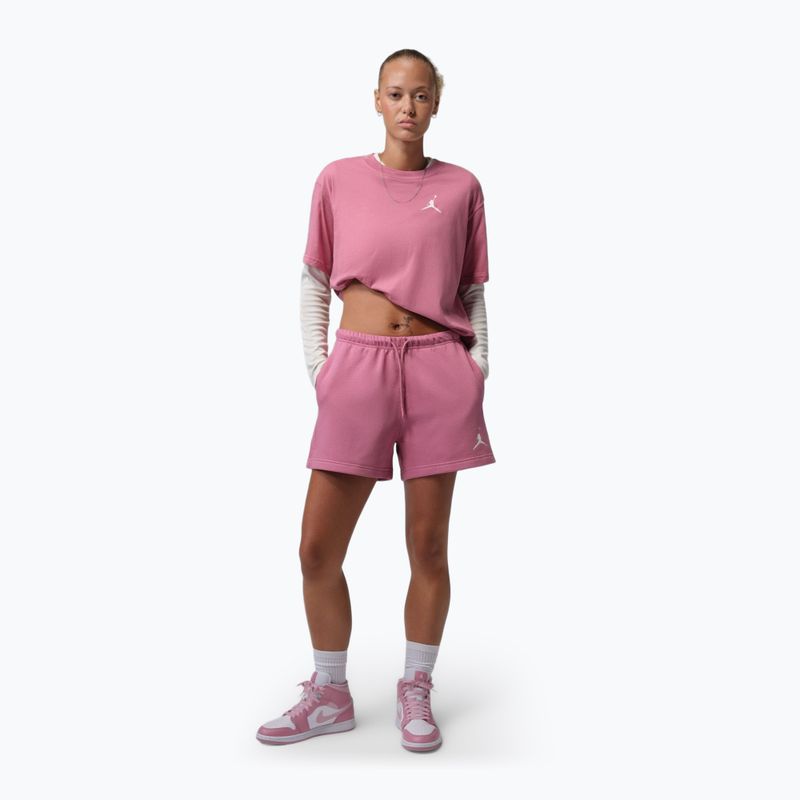 Дамски къси панталони/шорти Jordan Fleece desert berry/white 2