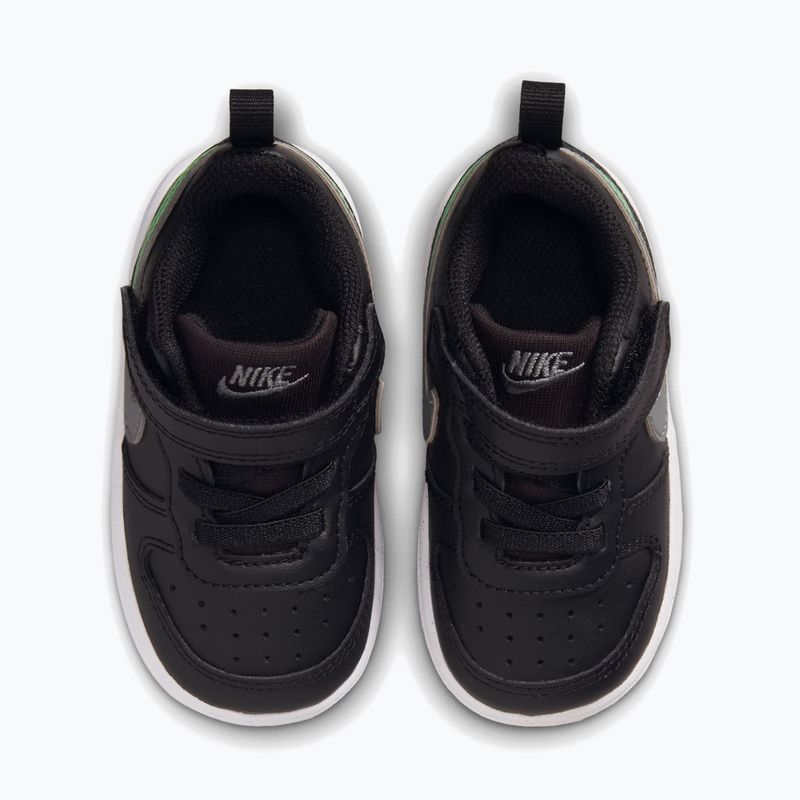 Детски обувки Nike Court Borough Low black/smoke grey/white/illusion green 4