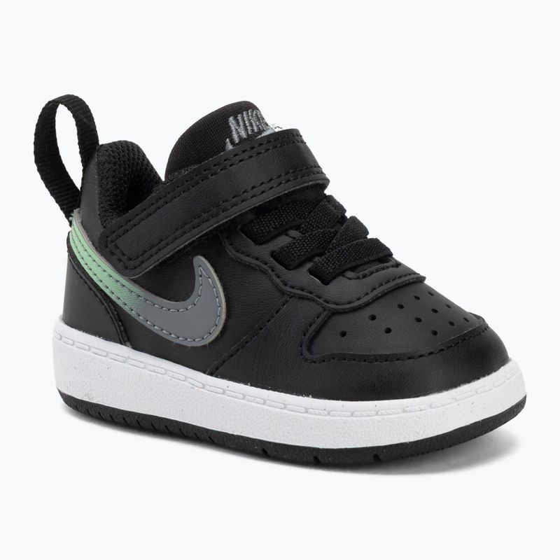Детски обувки Nike Court Borough Low black/smoke grey/white/illusion green