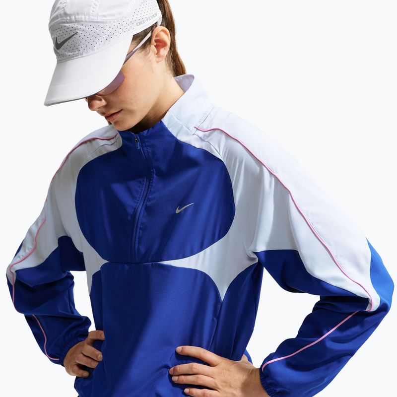 Дамско яке за бягане Nike Tempo Dri-FIT 1/2-Zip old royal/football grey/pink rise 4