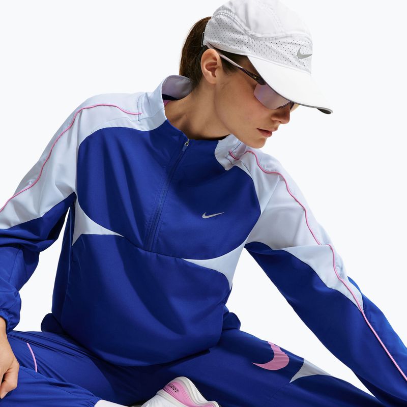 Дамско яке за бягане Nike Tempo Dri-FIT 1/2-Zip old royal/football grey/pink rise 5