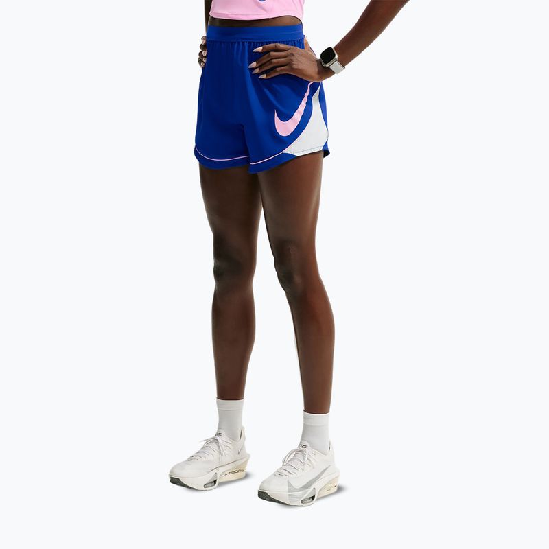 Дамски шорти за бягане Nike Tempo Dri-Fit Unlined old royal/football grey/pink rise